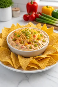 Cold Creamy Taco Dip with Bell Pepper