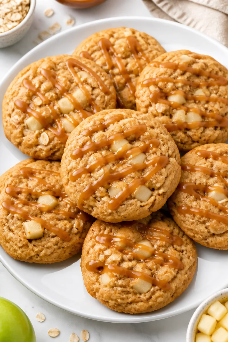 Copycat Caramel Apple Pie Crumbl Cookie