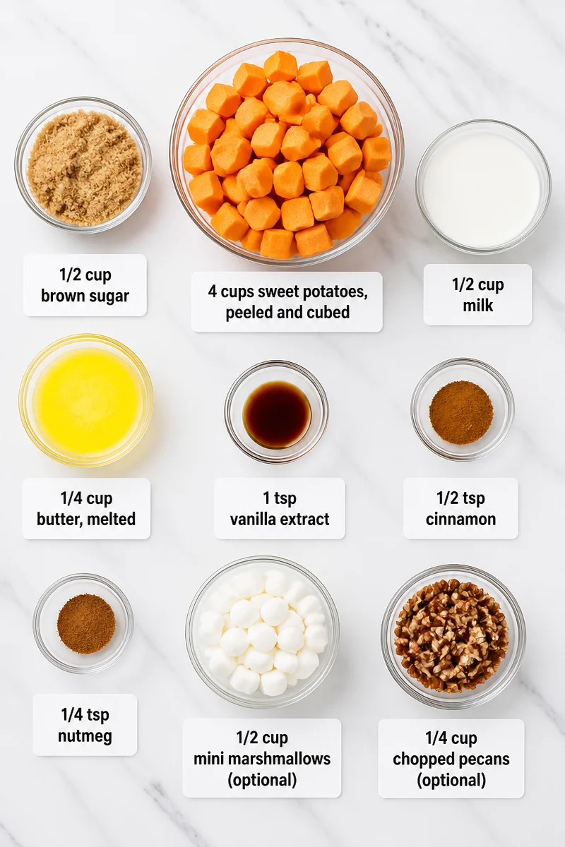 Copycat Ruth Chris Sweet Potato Casserole with Brown Sugar