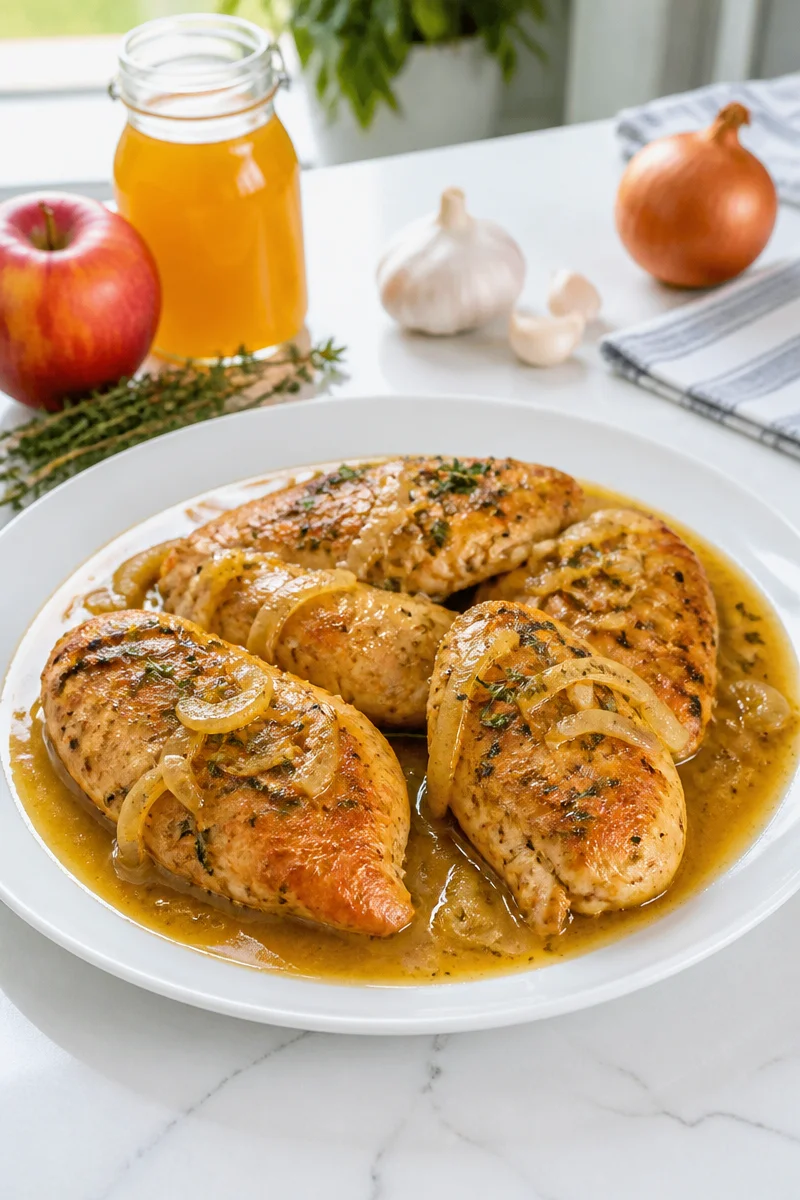 Cozy Autumn Apple Cider Chicken Crockpot Recipe