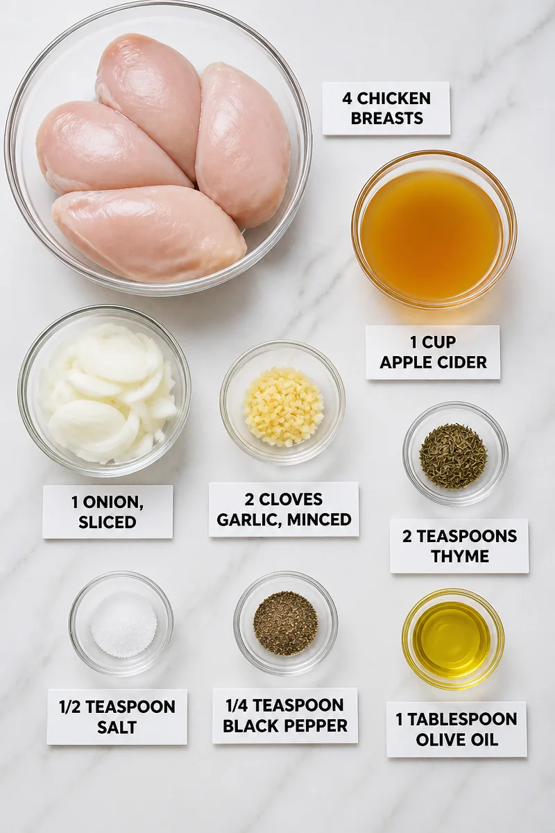 Cozy Autumn Apple Cider Chicken Crockpot Recipe