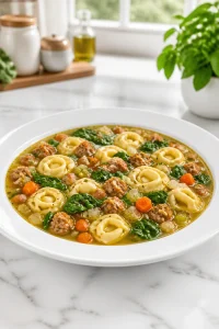 Cozy Turkey Sausage And Spinach Tortellini Soup