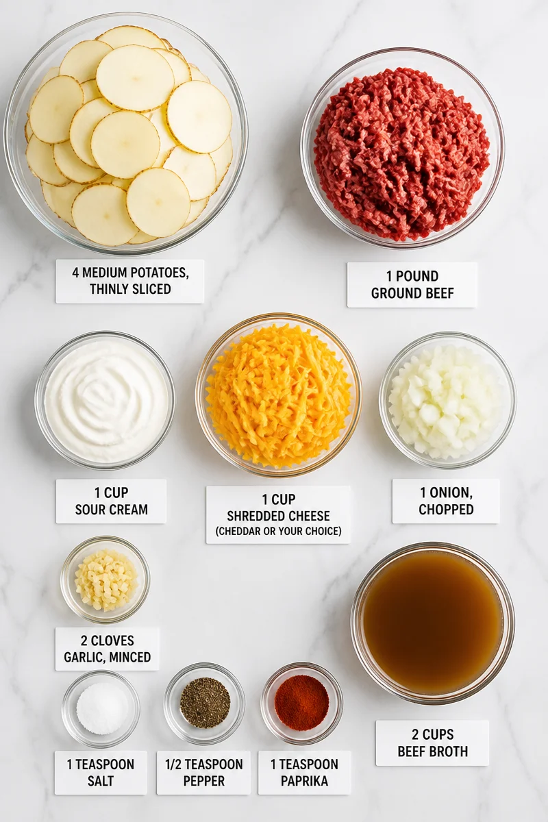 Creamy Baked Potato And Ground Beef Casserole Comfort Food