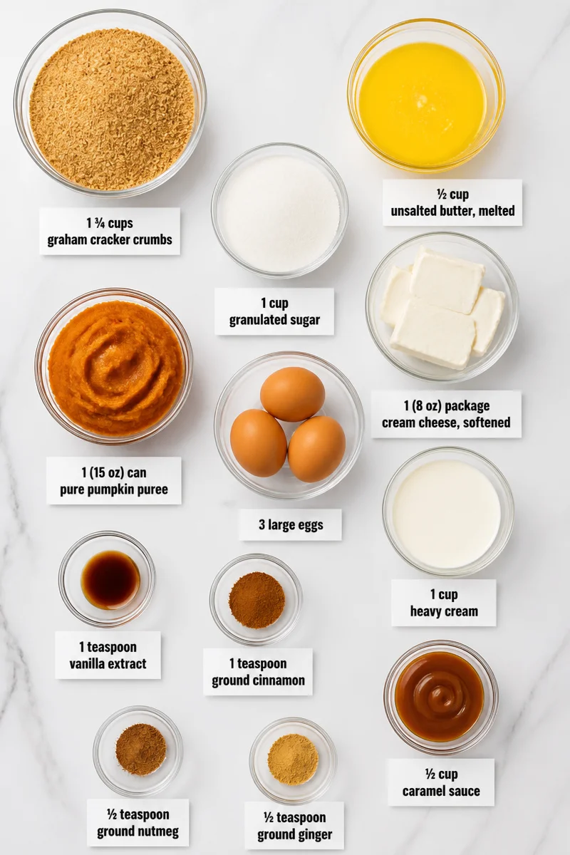 Creamy Caramel Swirl Pumpkin Cheesecake Dessert
