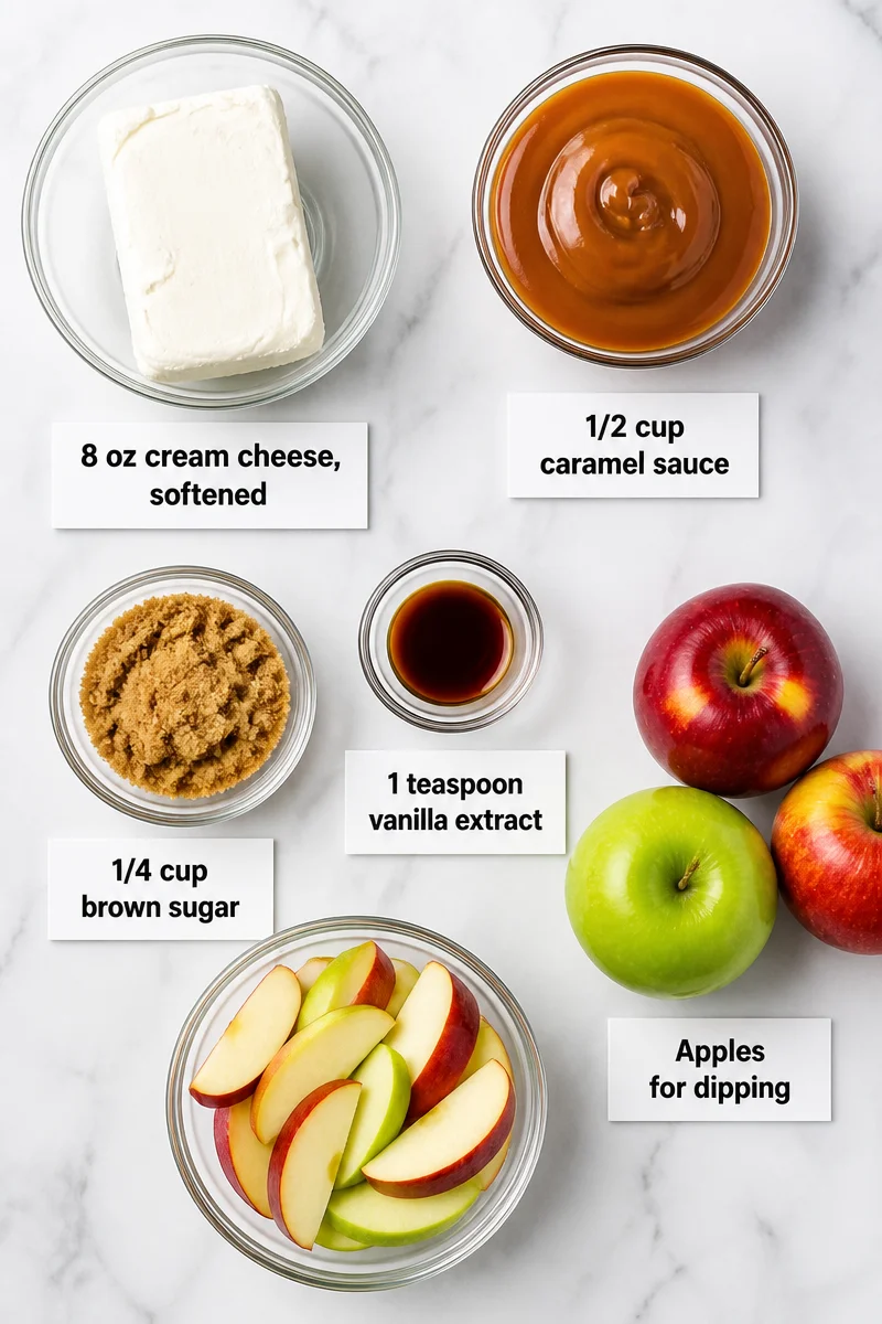 Creamy Cream Cheese Caramel Apple Dip Snack
