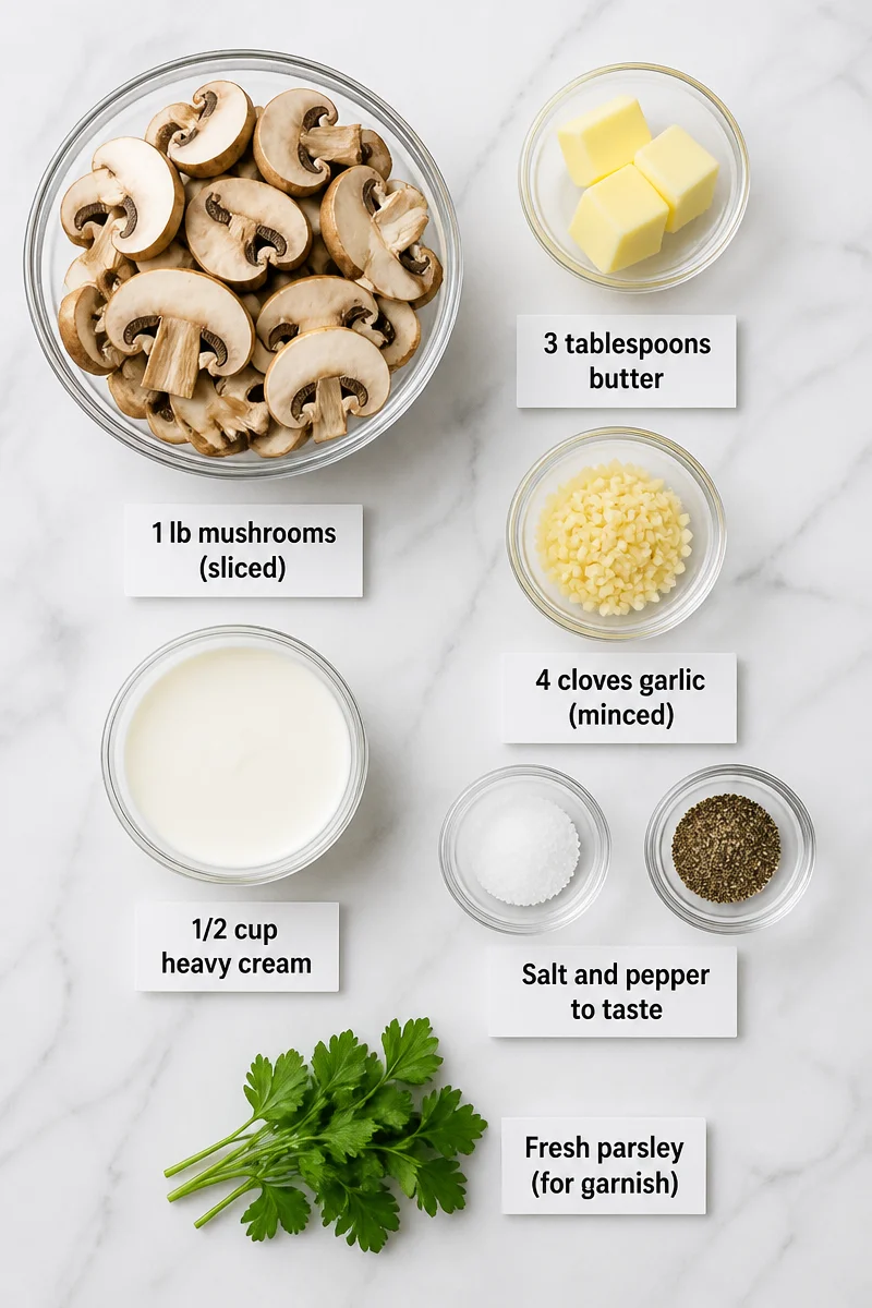 Creamy Garlic Butter Mushroom Saute