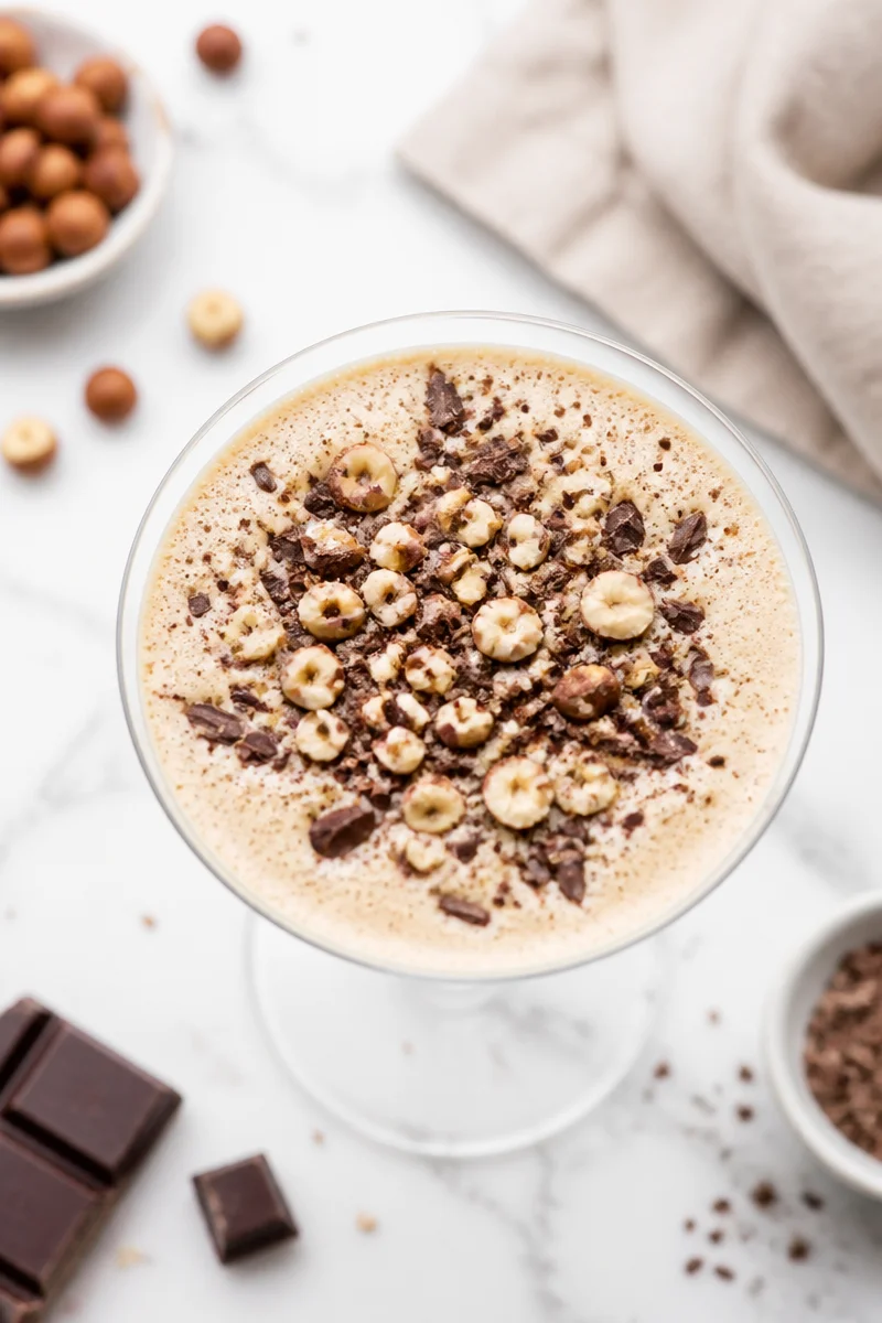 Creamy Hazelnut Iced Coffee Mocktail Espresso Martini