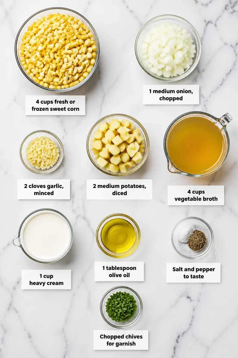Creamy Roasted Sweet Corn Chowder Soup Recipe