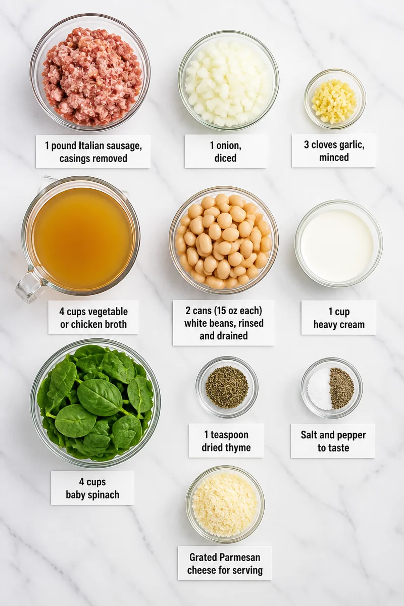 Creamy Tuscan White Bean and Sausage Soup