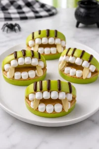 Creepy Green Apple Monster Jaw Halloween Snack