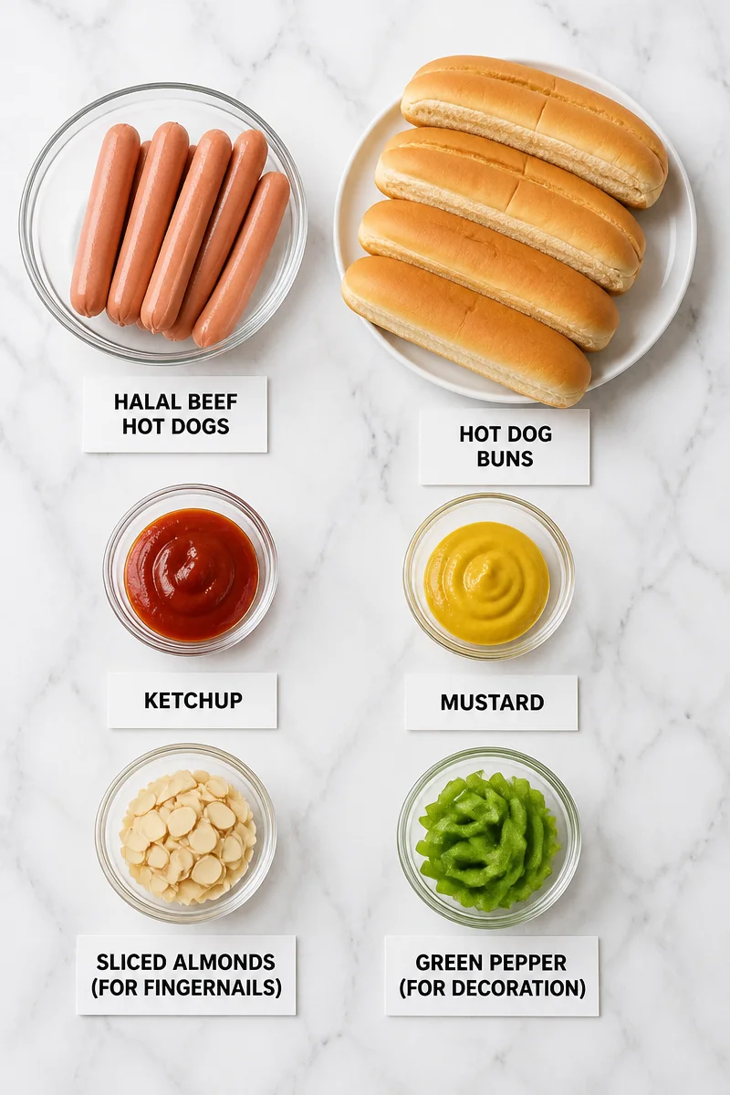 Creepy Severed Finger Halal Beef Hot Dog Halloween Snack