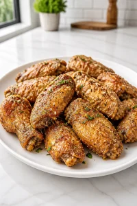Crispy Air Fryer Chicken Wings with Garlic Parmesan Sauce
