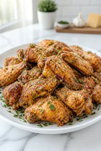Crispy Baked Garlic Parmesan Chicken Wing