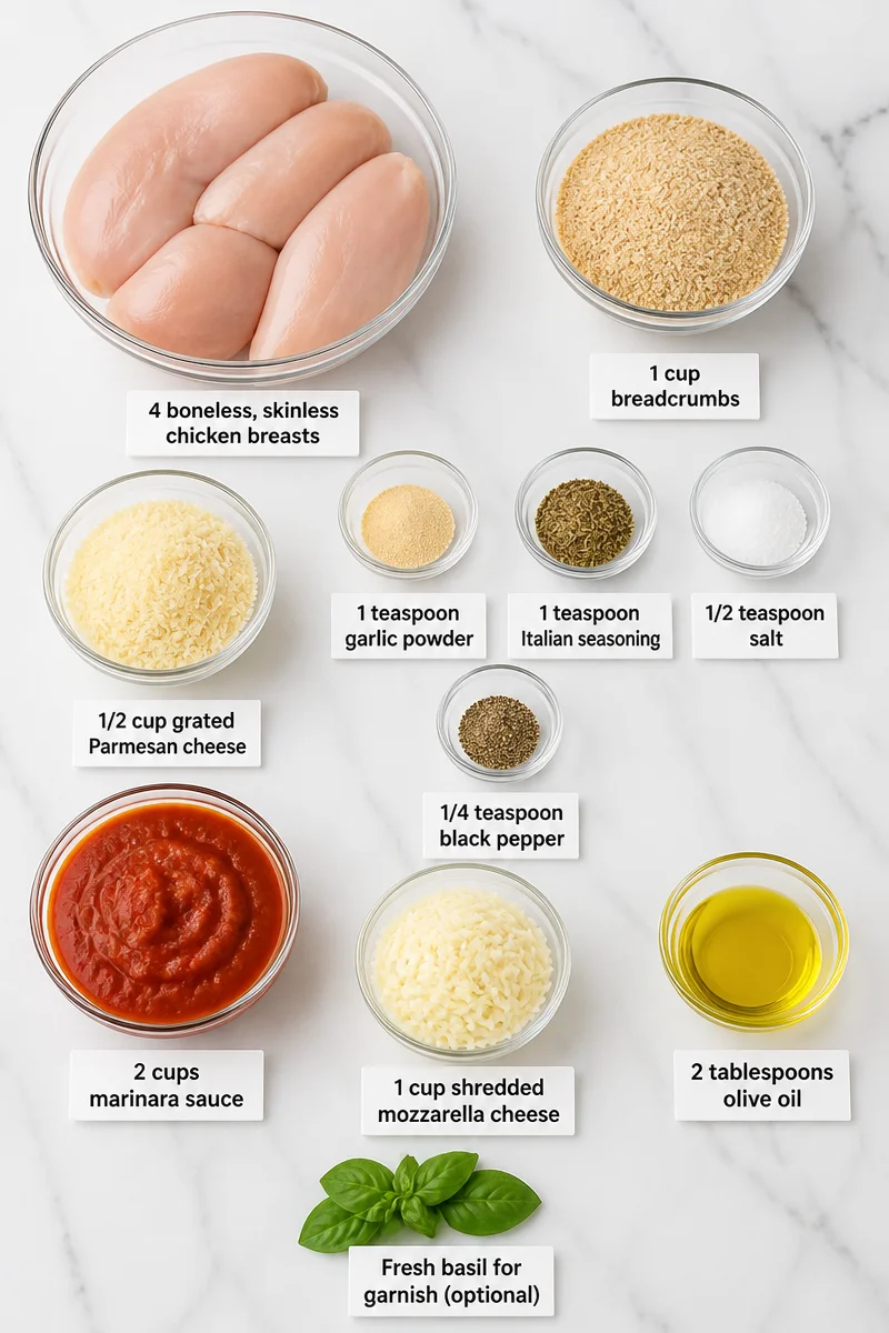Crispy Baked Mozzarella Cheese Chicken Parmesan Recipe