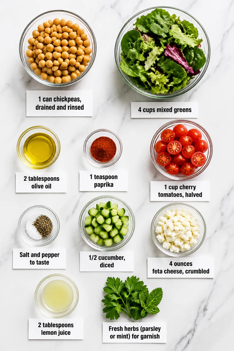 Crispy Roasted Chickpea and Feta Salad