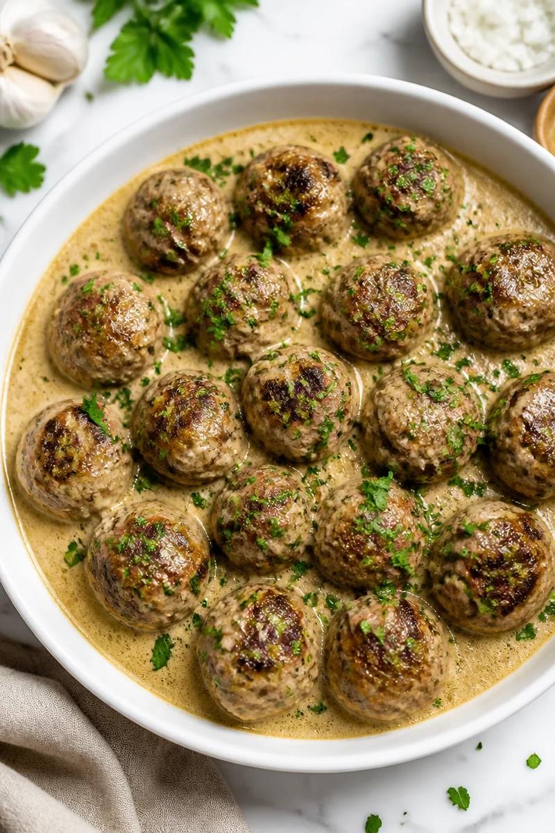 Dairy Free Creamy Coconut Milk Beef Swedish Meatball
