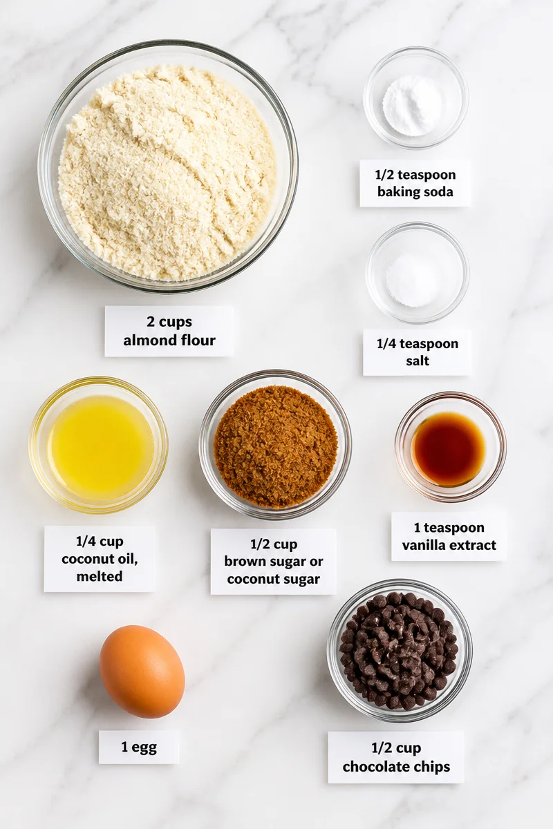 Easy Almond Flour Chocolate Chip Cookie