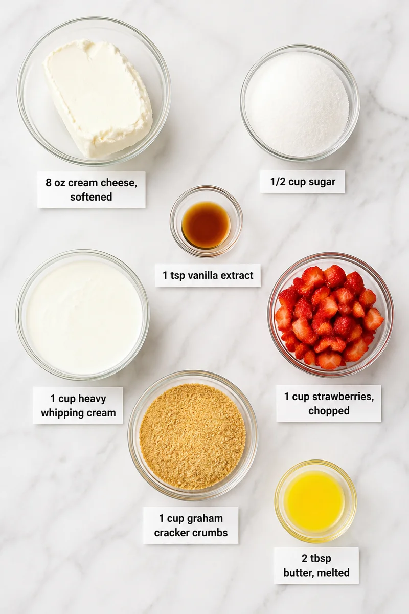 Easy No-Bake Strawberry Cheesecake Jar