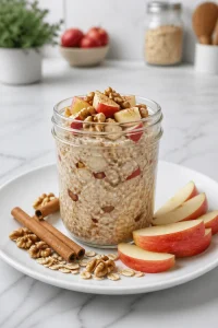 Fall Harvest Apple Cinnamon Overnight Oat Breakfast