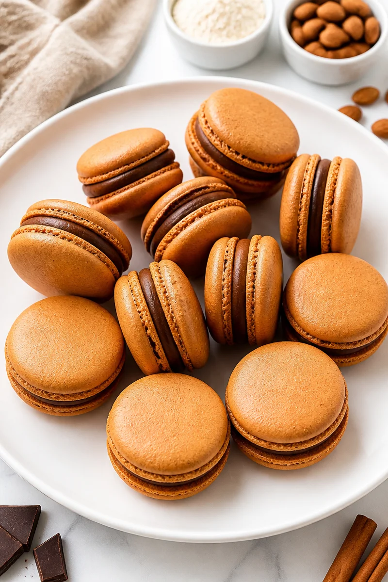 Fall Spiced Pumpkin Ganache French Macaron