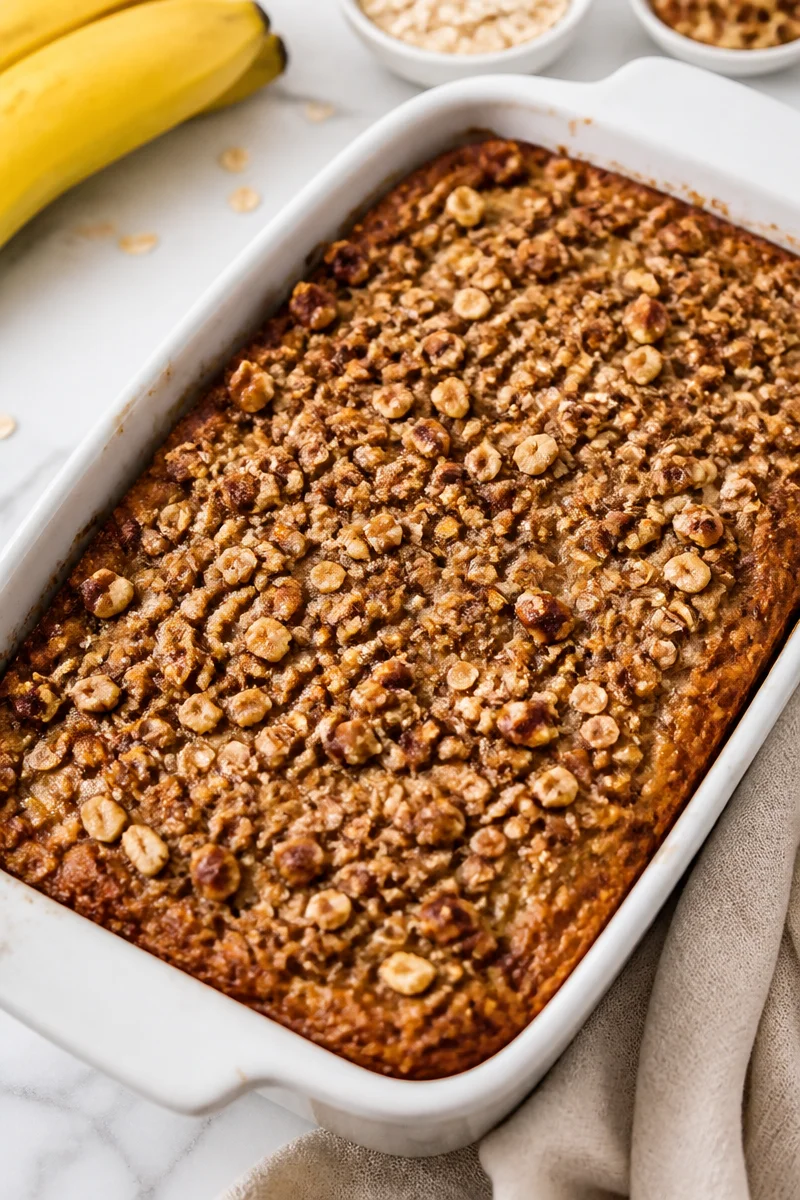 Fluffy Cinnamon Streusel Baked Banana Recipe