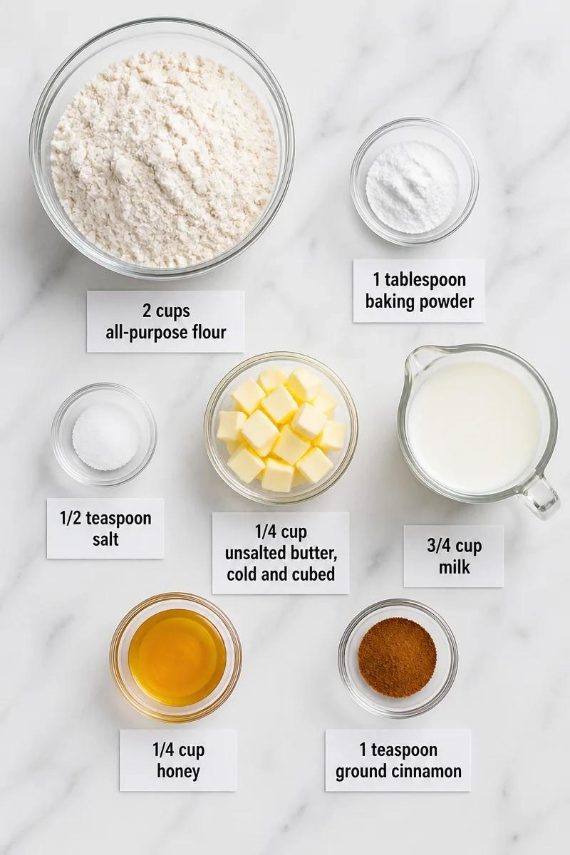 Fluffy Homemade Cinnamon Honey Butter Biscuits