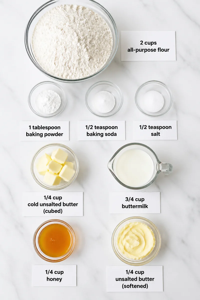 Fluffy Homemade Honey Butter Biscuit