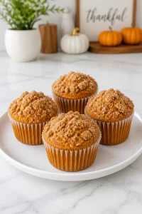 Fluffy Pumpkin Spice Crumb Muffin