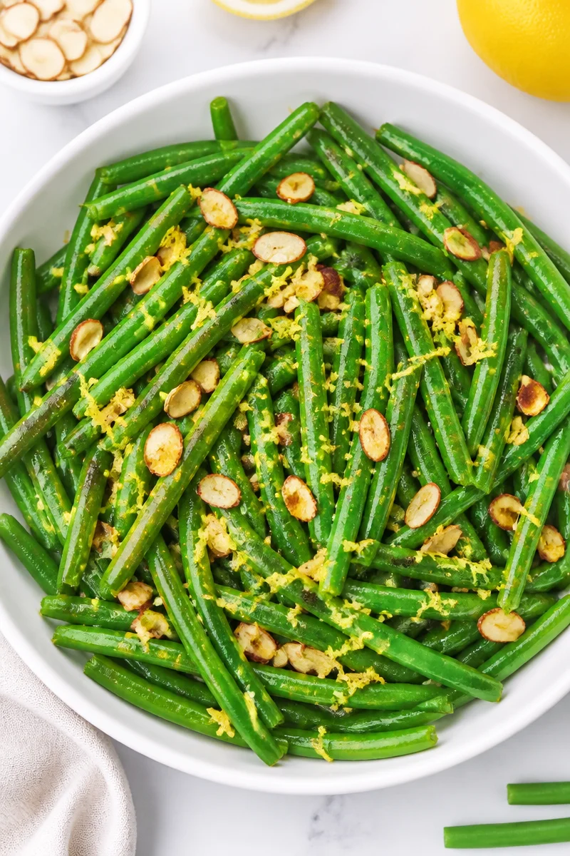 Fresh Lemon And Toasted Almond Green Bean Recipe
