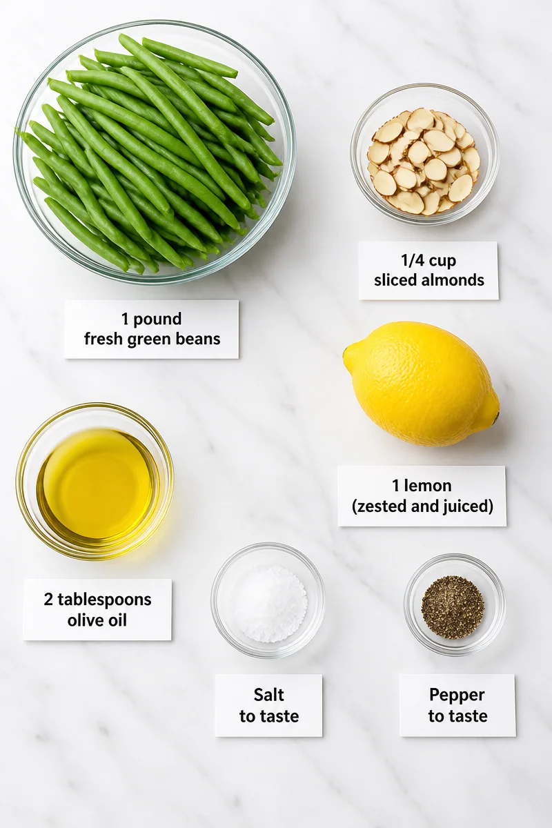 Fresh Lemon And Toasted Almond Green Bean Recipe