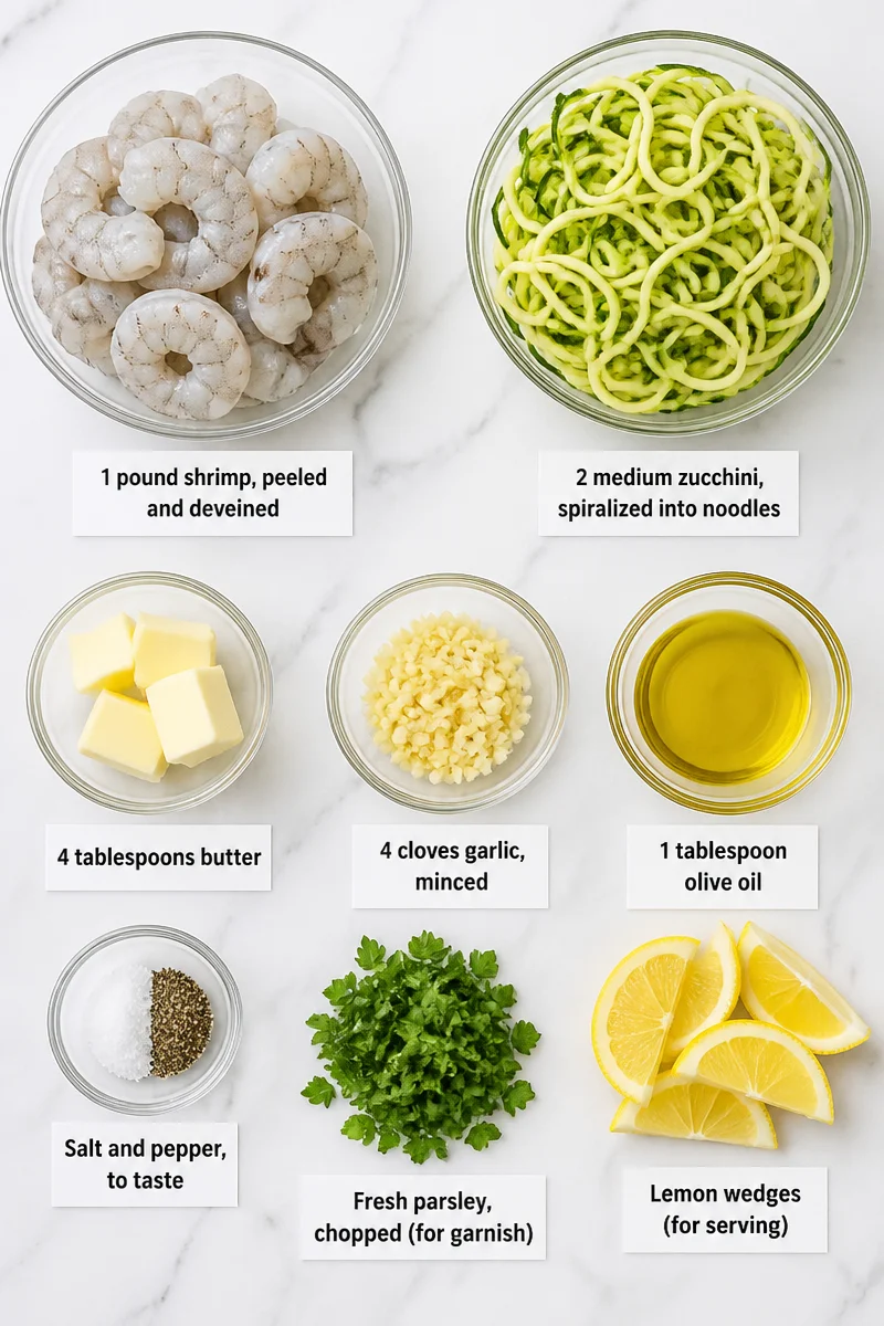 Garlic Butter Shrimp with Zucchini Noodle