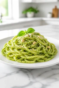 Green Pesto Witch Hair Pasta