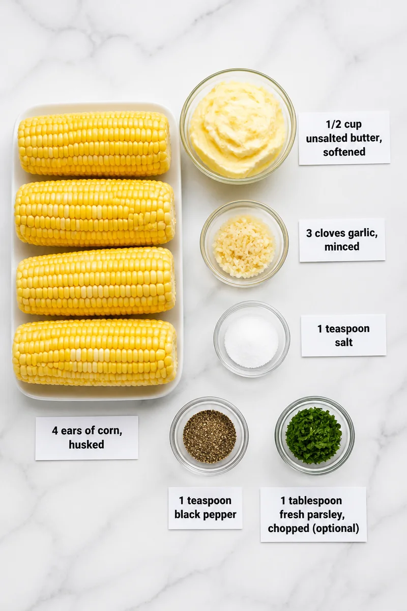 Grilled Corn on the Cob with Garlic Butter