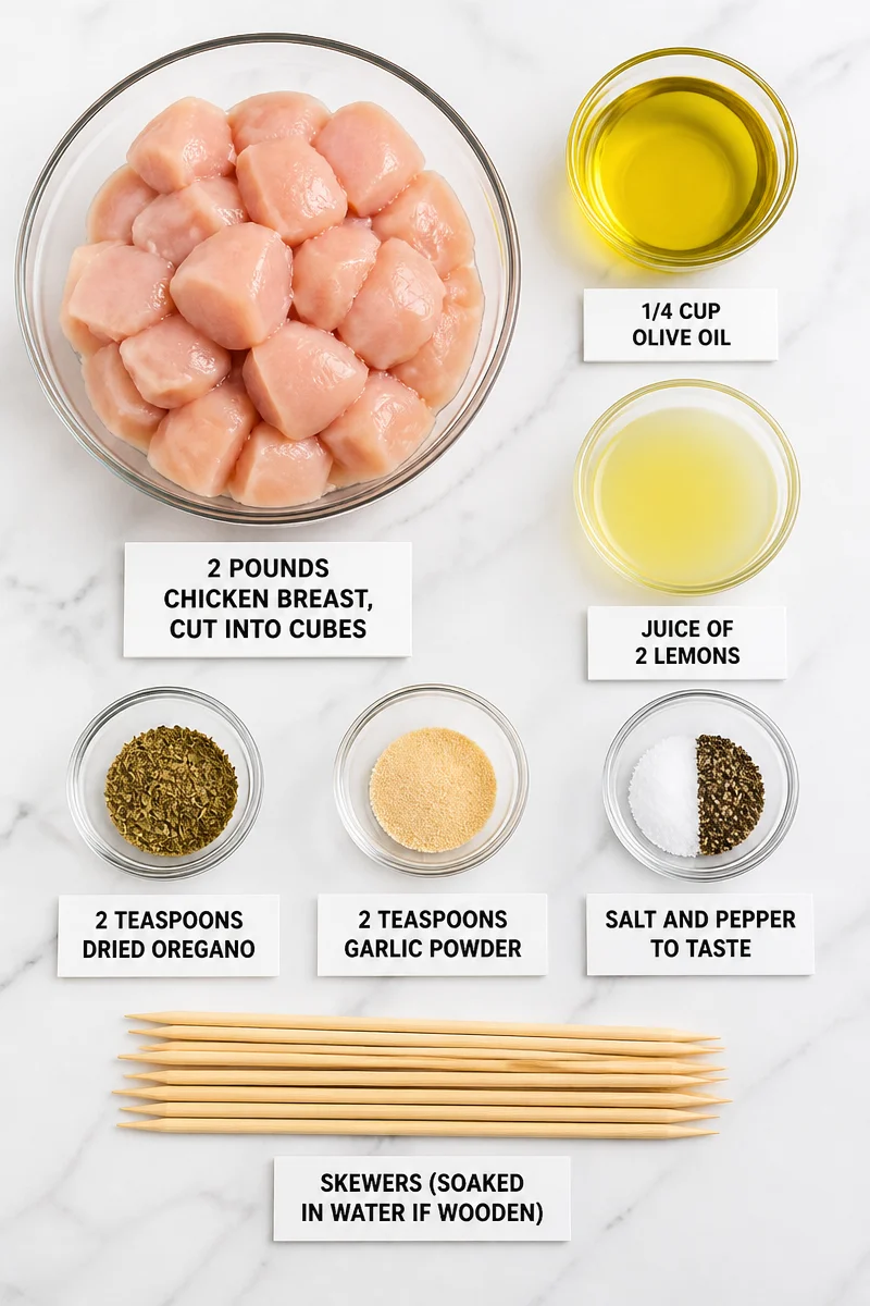 Grilled Lemon Herb Chicken Skewer