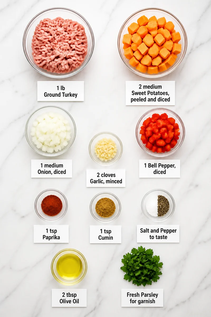 Ground Turkey and Sweet Potato Skillet