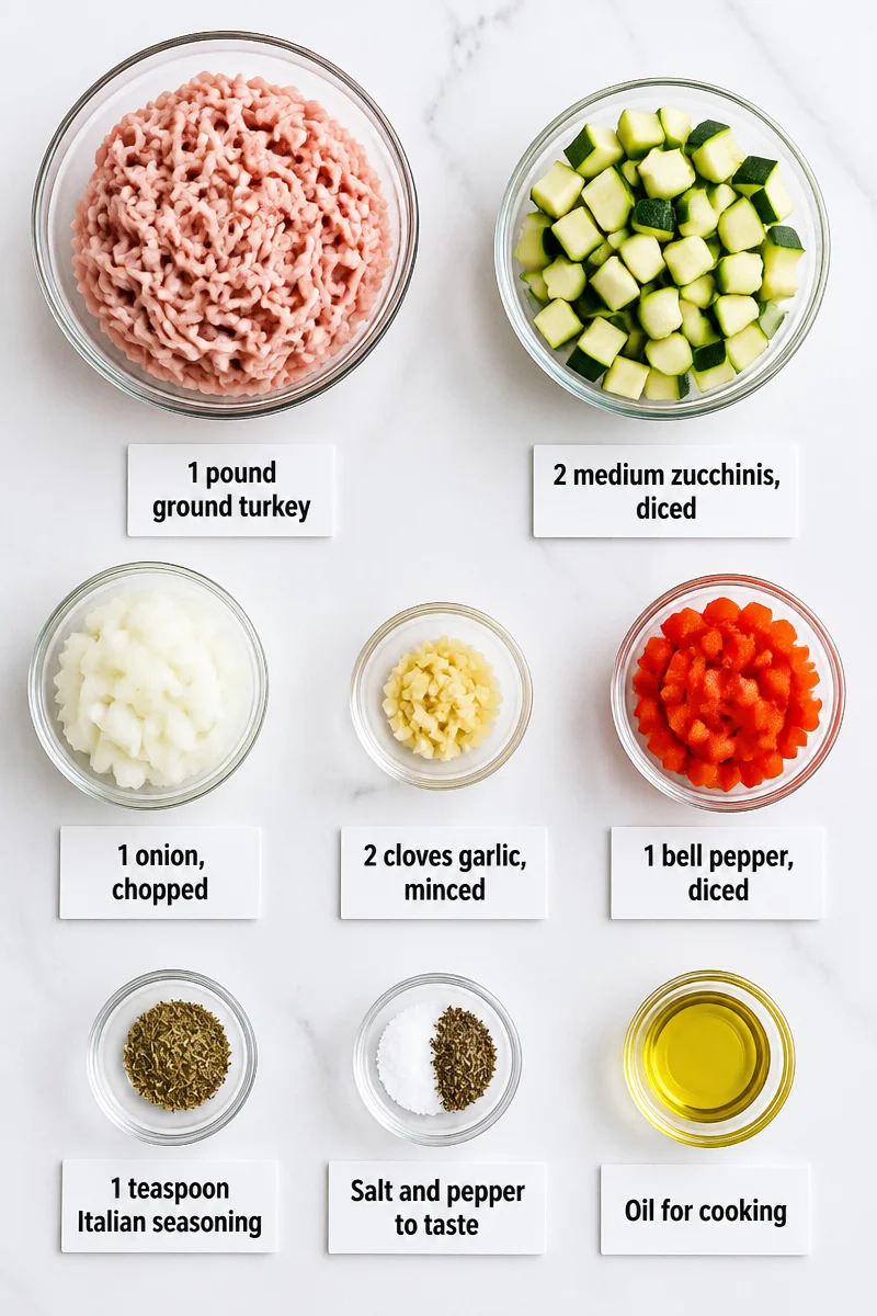 Ground Turkey and Zucchini Skillet Dinner
