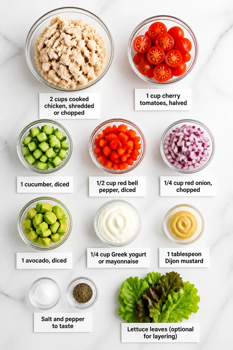 Healthy Cold Chicken Salad Mason Jar