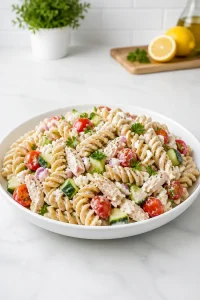 Healthy Greek Yogurt Chicken Pasta Salad