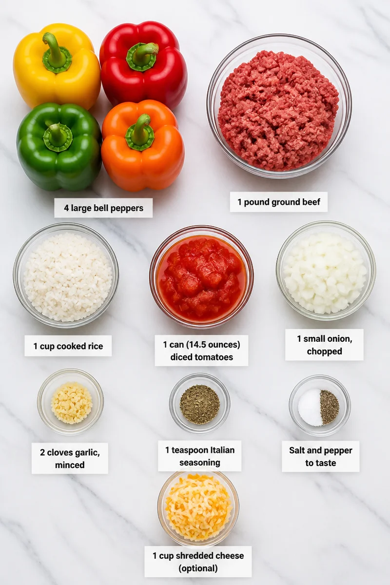 Healthy Ground Beef And Rice Stuffed Pepper