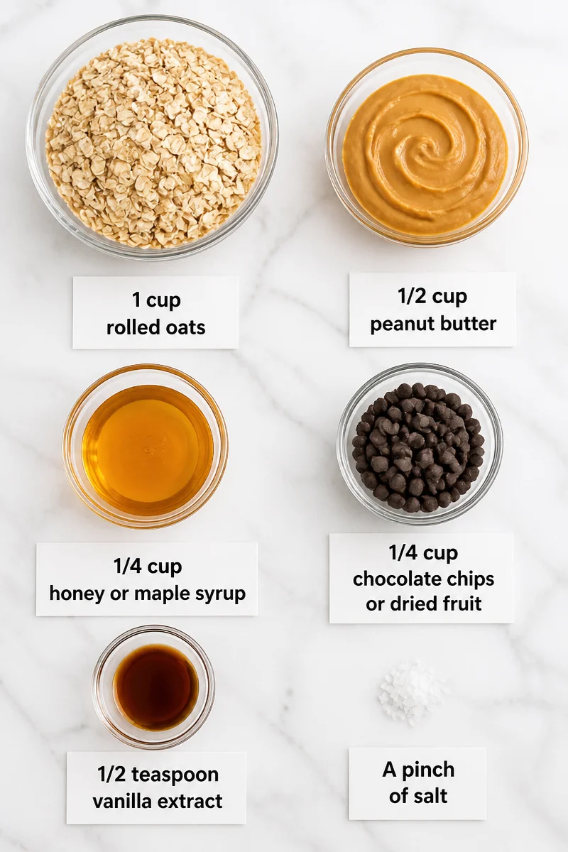 Healthy No Bake Peanut Butter Energy Bite Easy Snack