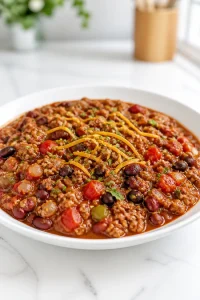 Healthy Slow Cooker Ground Turkey Chili Dinner