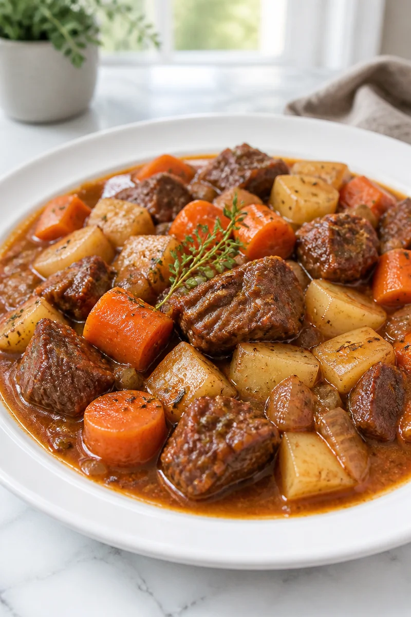 Hearty Fall Root Vegetable And Beef Stew Crock Pot Recipe