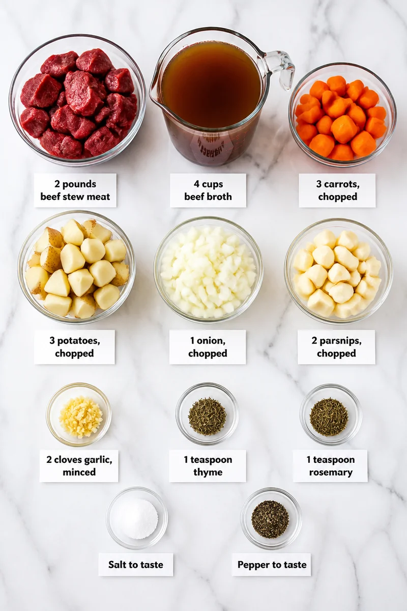 Hearty Fall Root Vegetable And Beef Stew Crock Pot Recipe