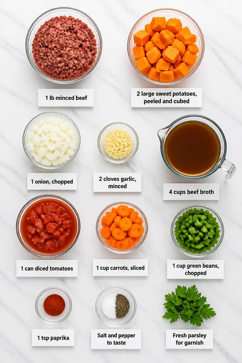 Hearty Minced Beef and Sweet Potato Puchero Soup