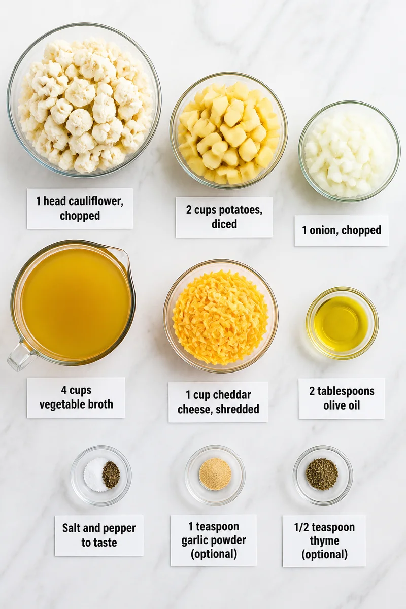 Hearty Roasted Cauliflower And Cheddar Potato Soup Recipe