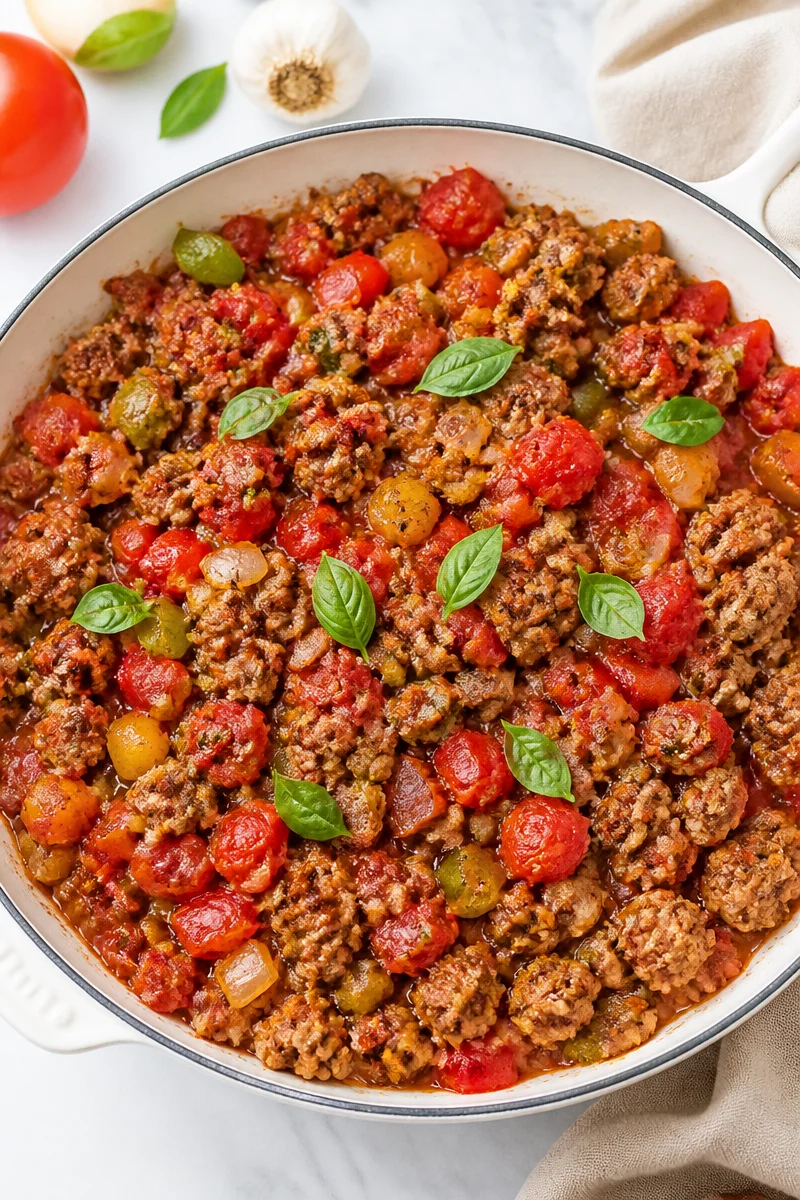 Hearty Skillet Beef Italian Sausage Recipe