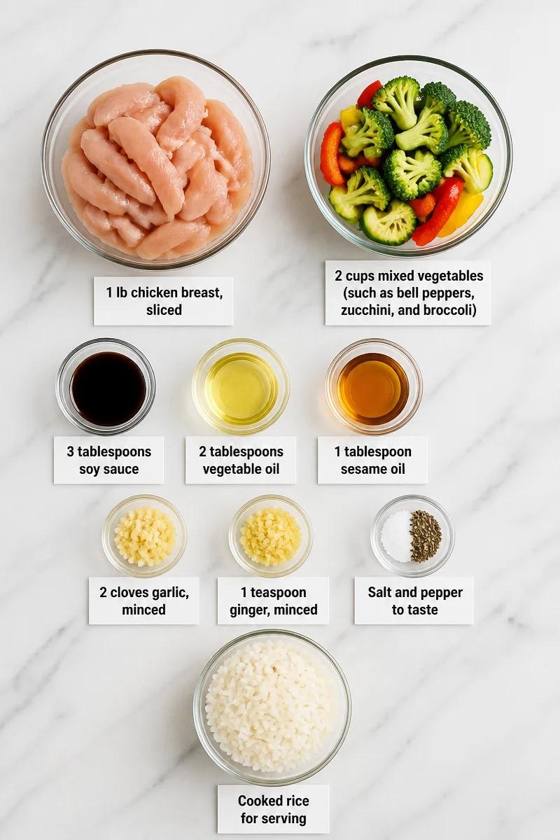 Hibachi Style Chicken and Vegetable Stir-Fry