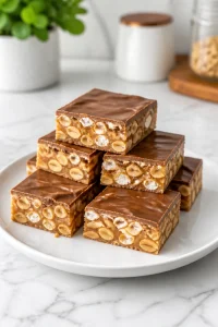 Homemade Caramel And Peanut Nougat Candy Bar Idea