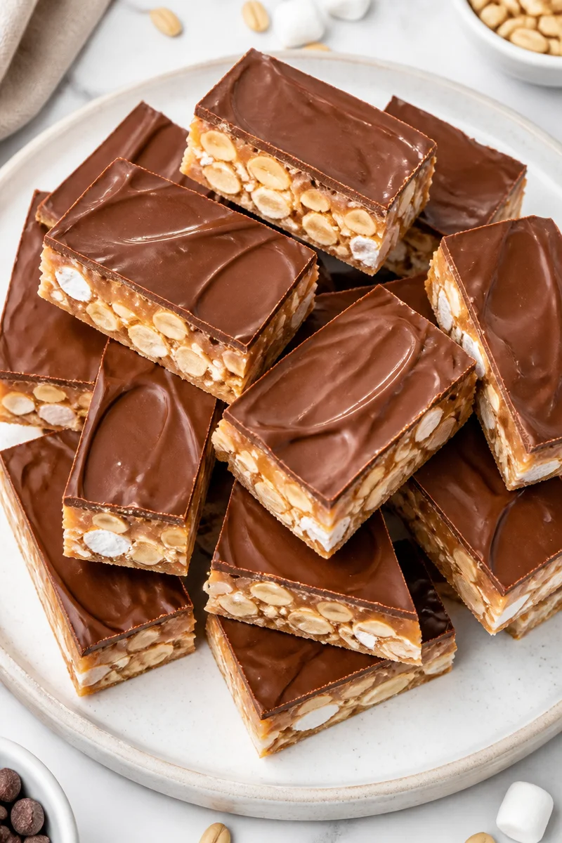 Homemade Caramel And Peanut Nougat Candy Bar Idea