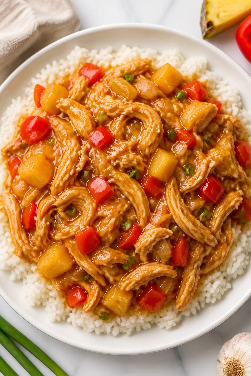 Instant Pot Sweet And Sour Shredded Chicken Recipe